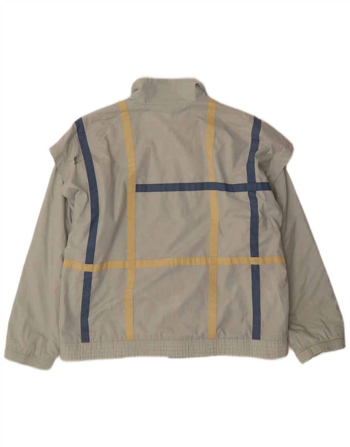 Adidas Womens Bomber Jacket UK 18 XL Green Check Cotton