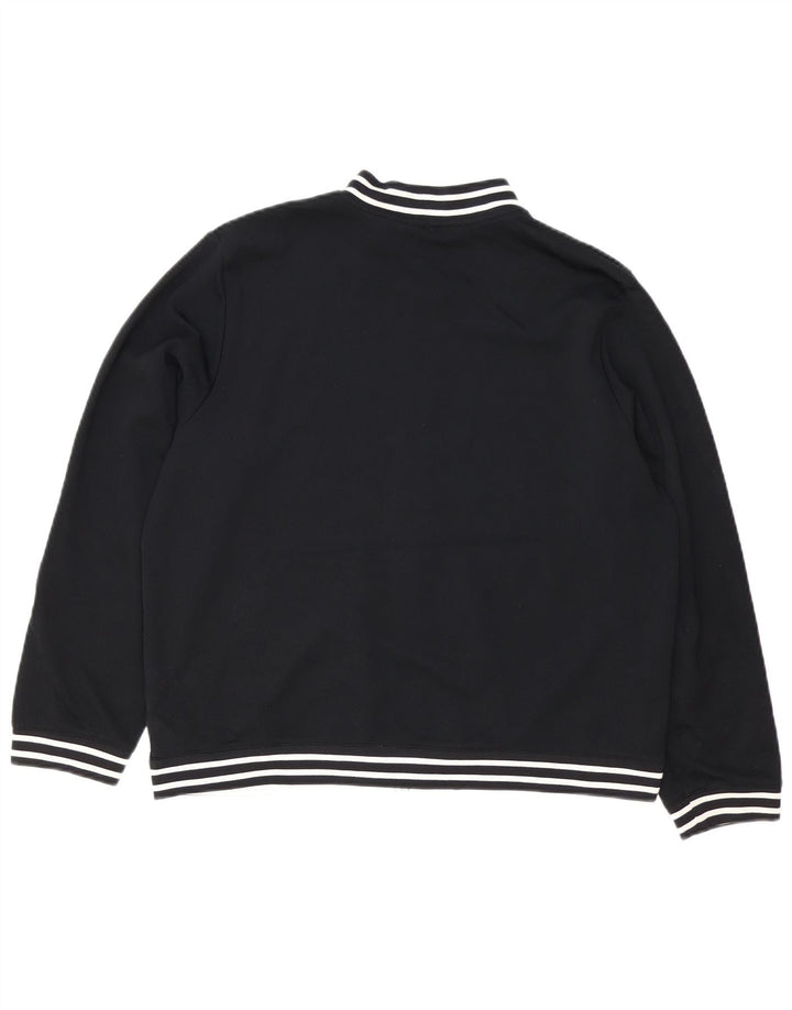 Izod Womens Tracksuit Top Jacket UK 18 XL Black Polyester