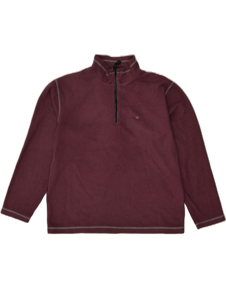 FAT FACE Womens Zip Neck Fleece Jumper Medium Purple Polyester | Vintage Fat Face | Thrift | Second-Hand Fat Face | Used Clothing | Messina Hembry 