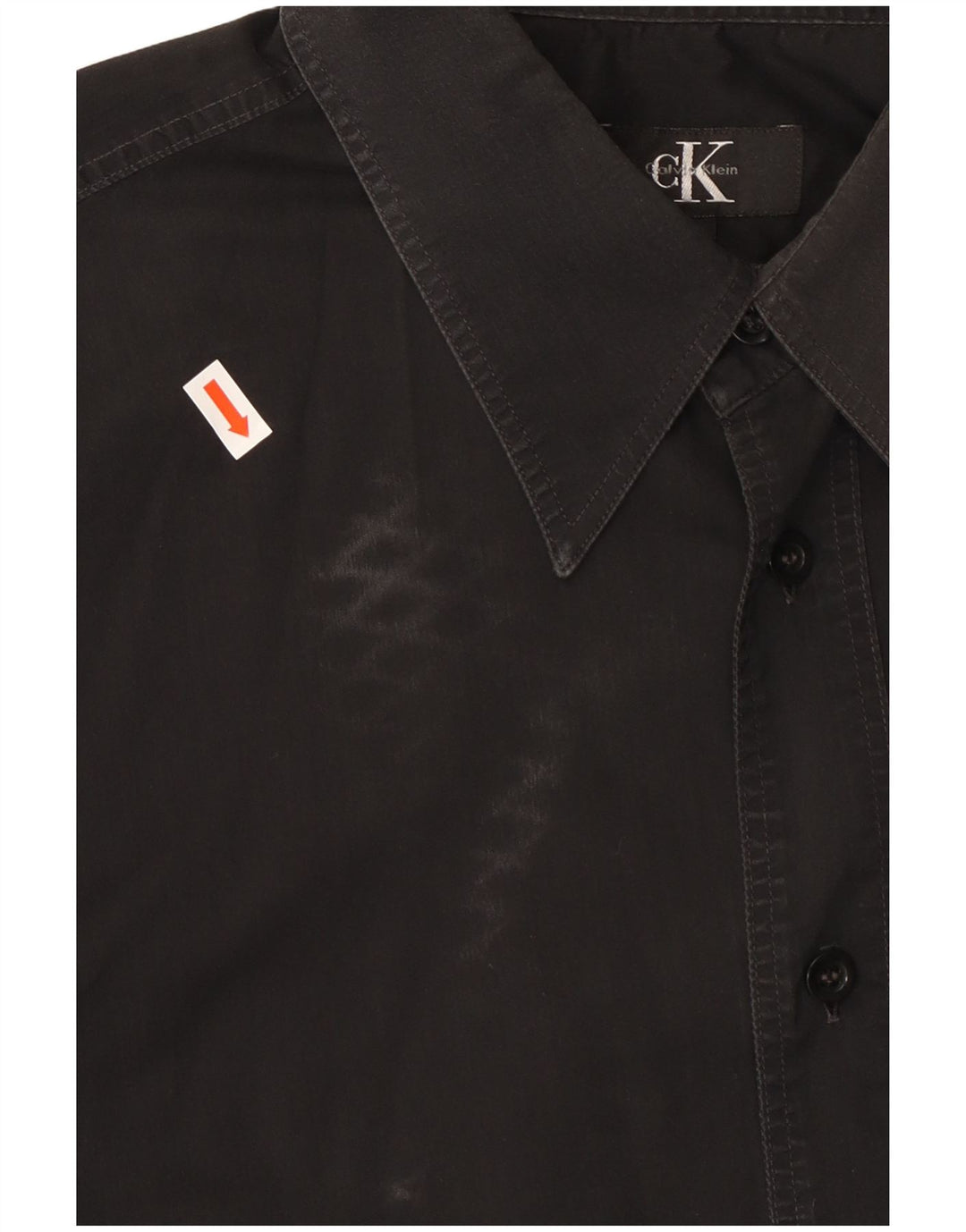 CALVIN KLEIN Mens Shirt Large Black Cotton