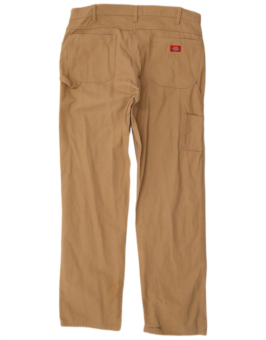 DICKIES Mens Straight Cargo Trousers W38 L36 Beige Cotton