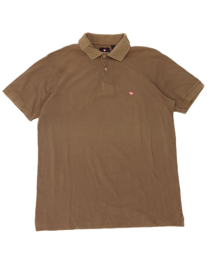 MURPHY & NYE Mens Polo Shirt XL Khaki Cotton