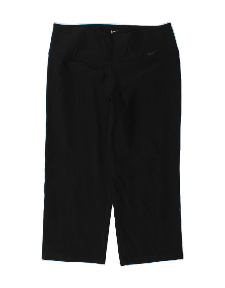 NIKE Womens Capri Leggings UK 12 Medium  Black Polyester Vintage Nike and Second-Hand Nike from Messina Hembry 