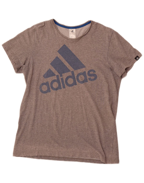 ADIDAS Mens Graphic T-Shirt Top Large Grey