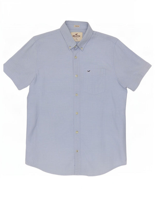 Hollister Mens Short Sleeve Shirt Medium Blue Cotton