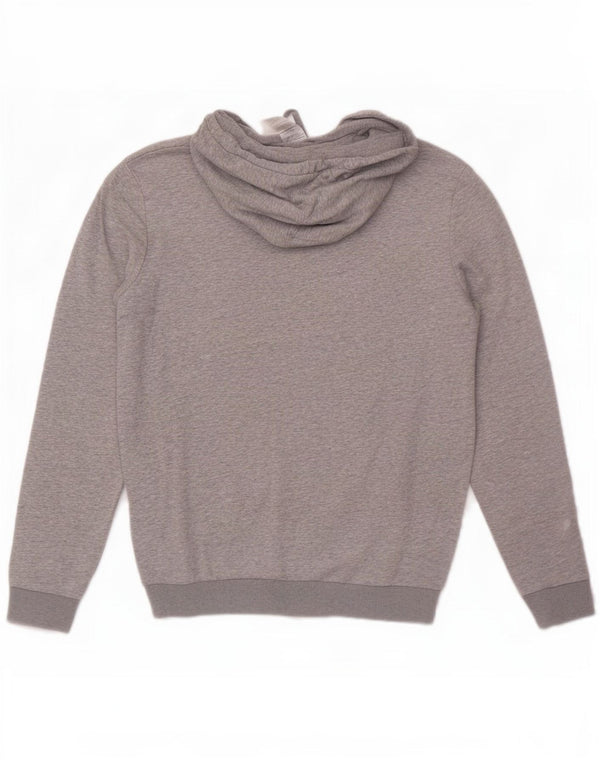 Adidas Mens Graphic Hoodie Jumper Medium Grey Flecked Cotton