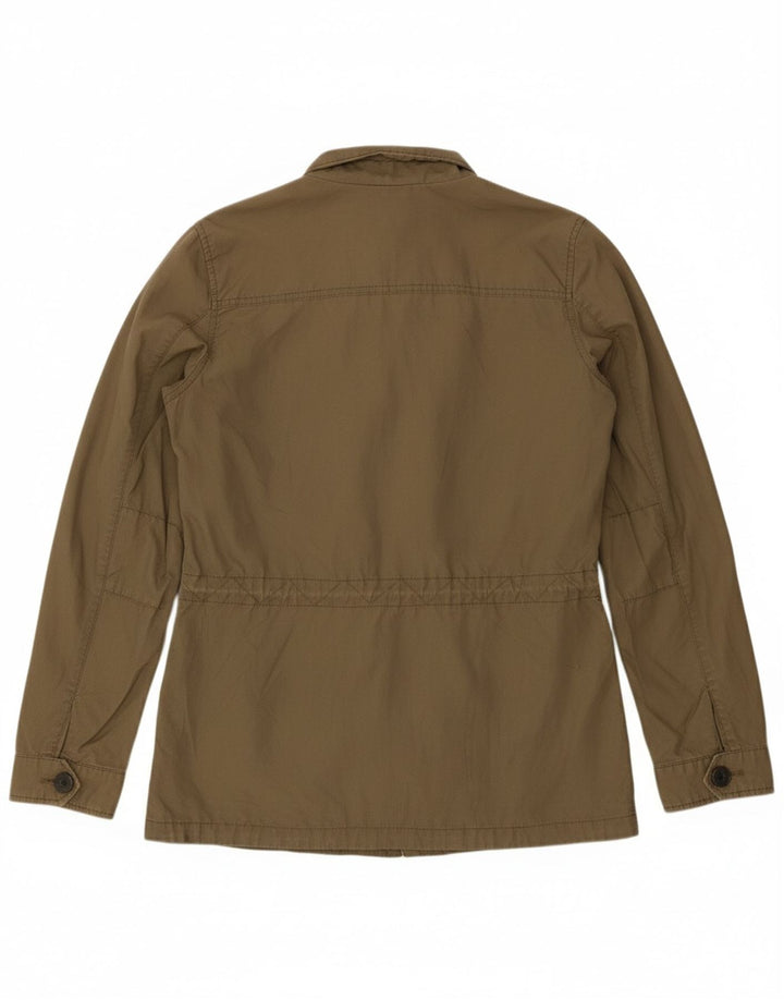 FAT FACE Womens Utility Jacket UK 10 Small Khaki Cotton
