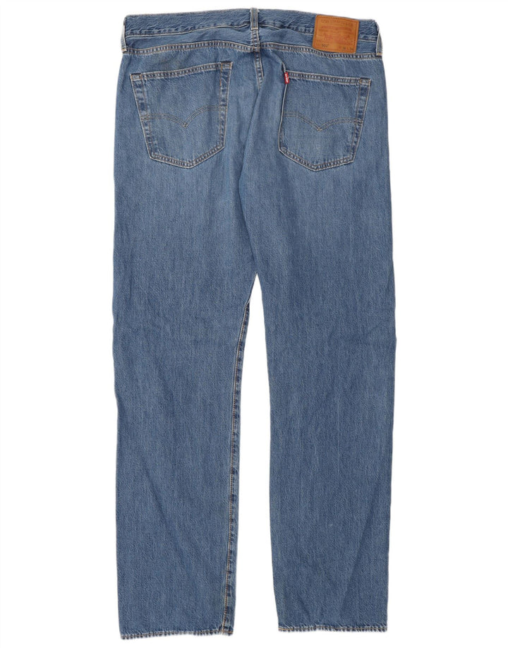 Levi's Mens 501 Straight Jeans W36 L34 Blue Cotton
