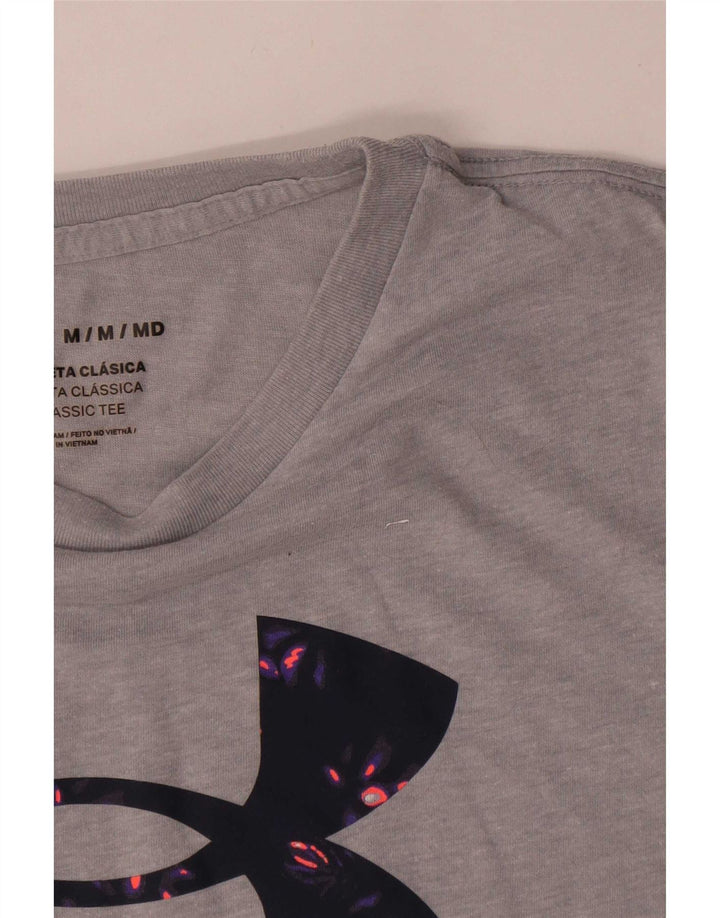 Under Armour Womens Graphic T-Shirt Top UK 14 Medium Grey