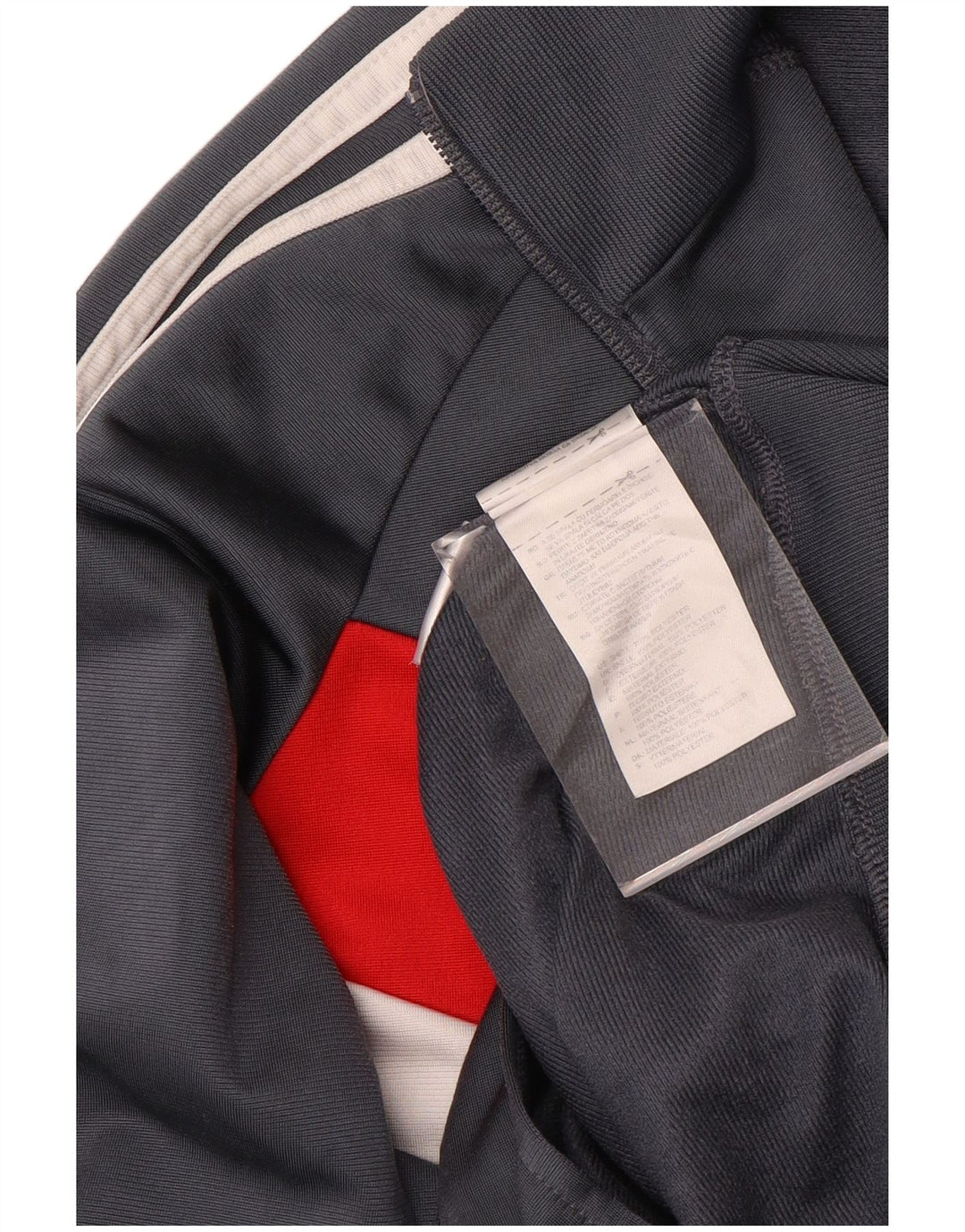 Adidas Mens Tracksuit Top Jacket Small Grey Colourblock Polyester