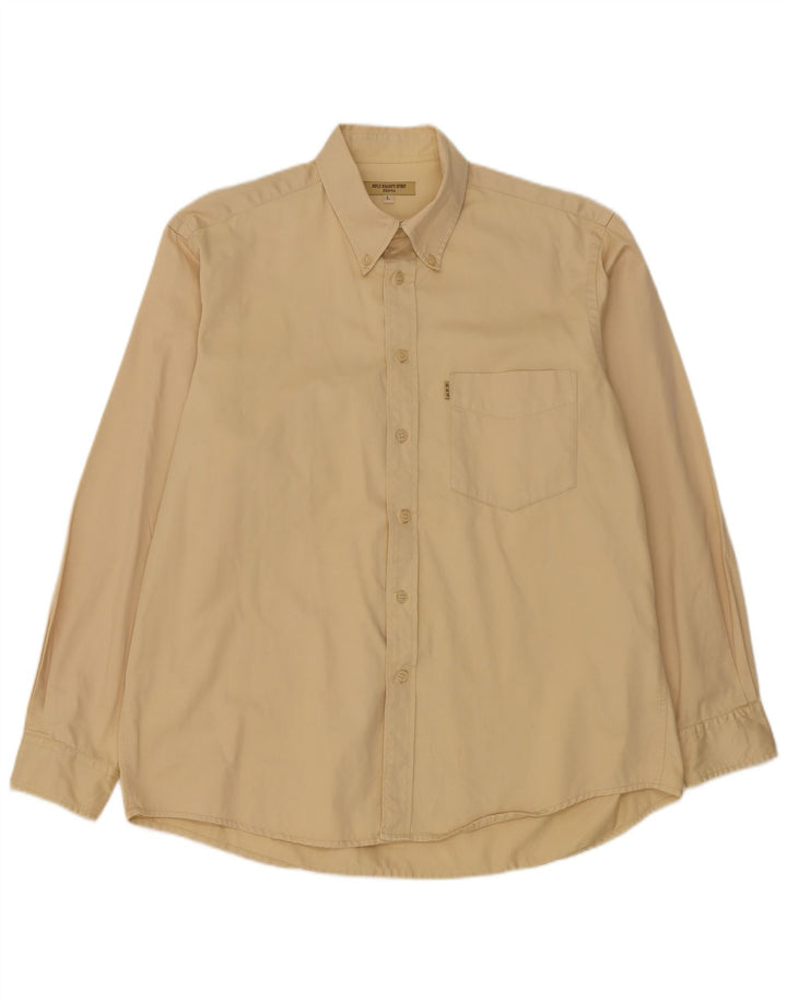 Rifle Mens Shirt Large Beige Cotton
