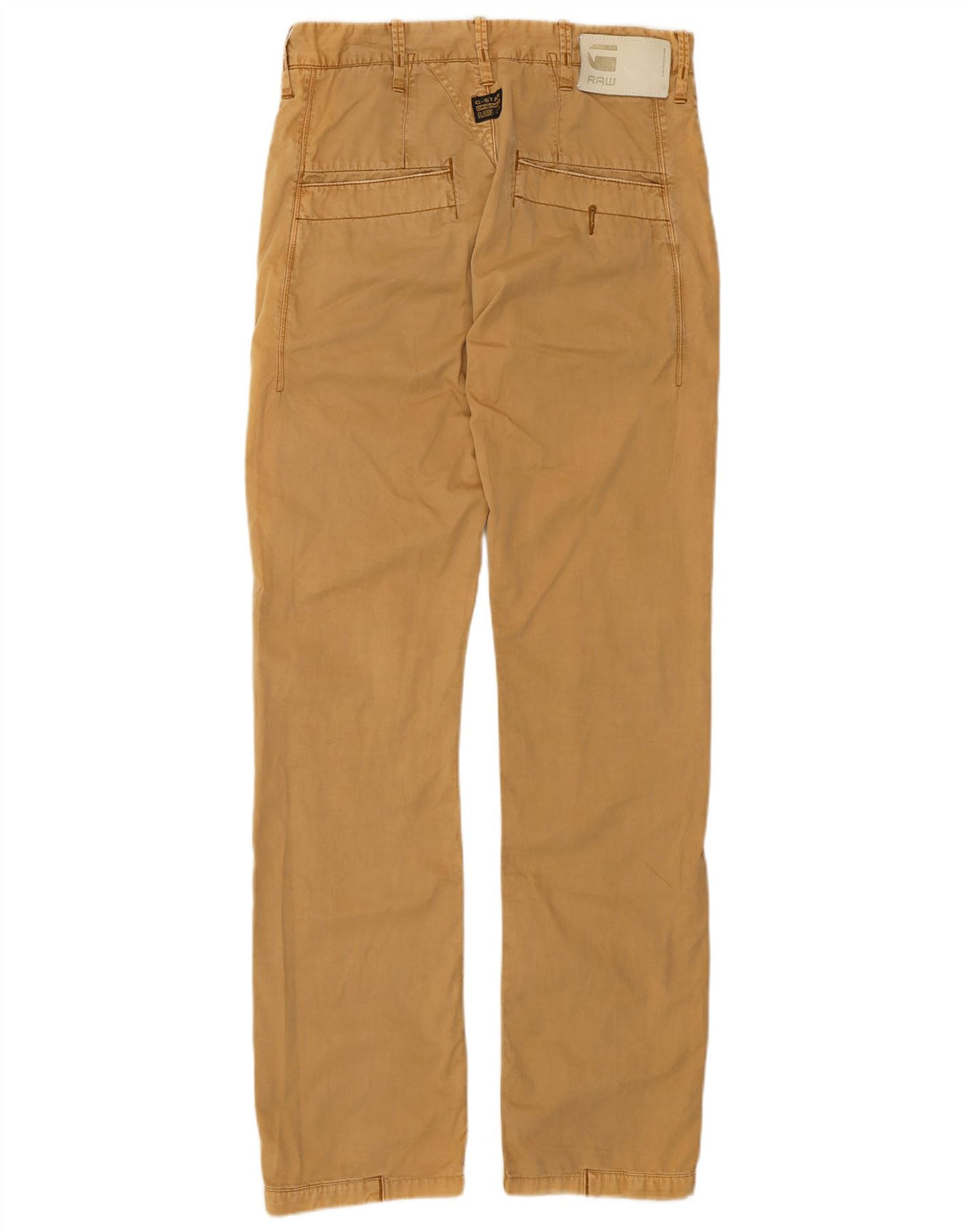 G-STAR Mens Straight Chino Trousers W30 L32 Yellow Cotton
