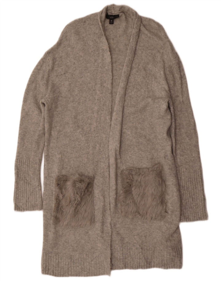 MOSSIMO Womens Oversized Longline Open Cardigan Sweater UK 14 Medium Grey