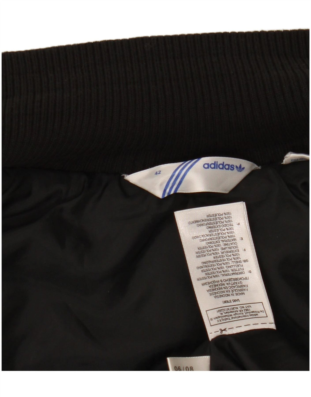 ADIDAS Womens Padded Gilet IT 42 Medium Black Polyester