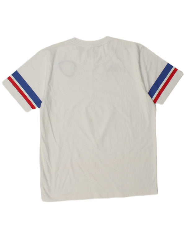 Kappa Mens T-Shirt Top Large White Colourblock Cotton