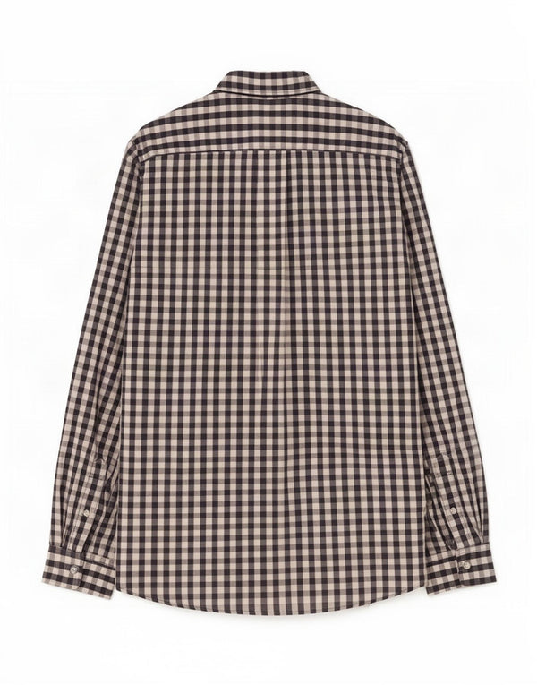 Jack Wills Mens Classic Fit Shirt Large Navy Blue Gingham Cotton