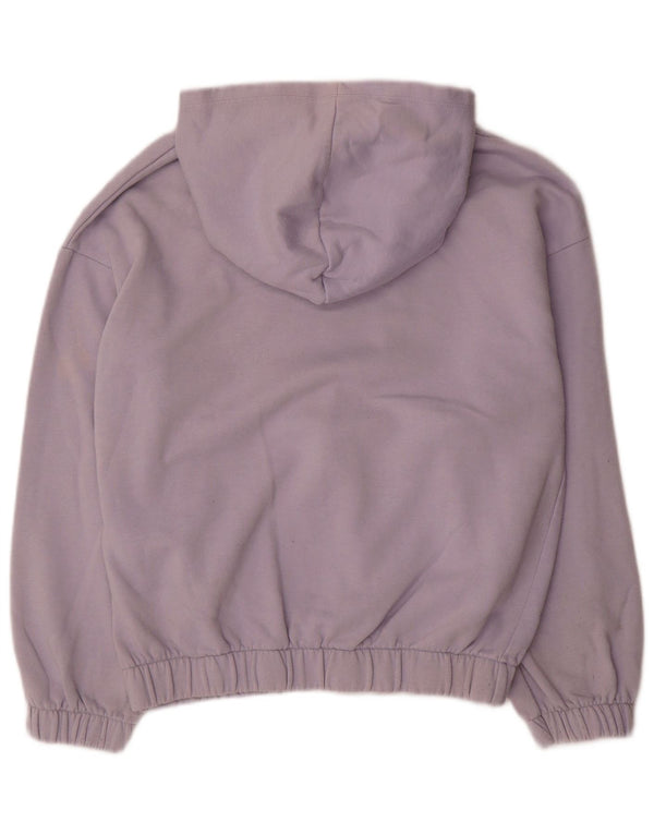 Zara Womens Oversized Hoodie Jumper UK 10 Small Purple Cotton