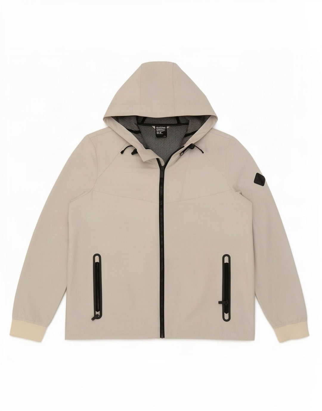 Superdry Womens Hooded Rain Jacket UK 12 Medium White Polyester