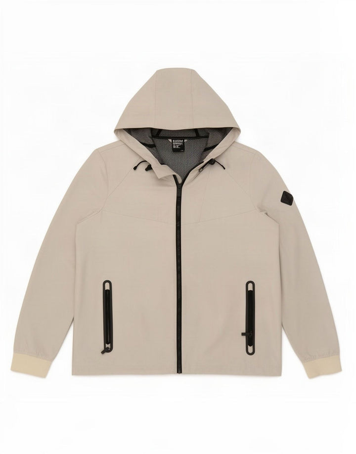 Superdry Womens Hooded Rain Jacket UK 12 Medium White Polyester