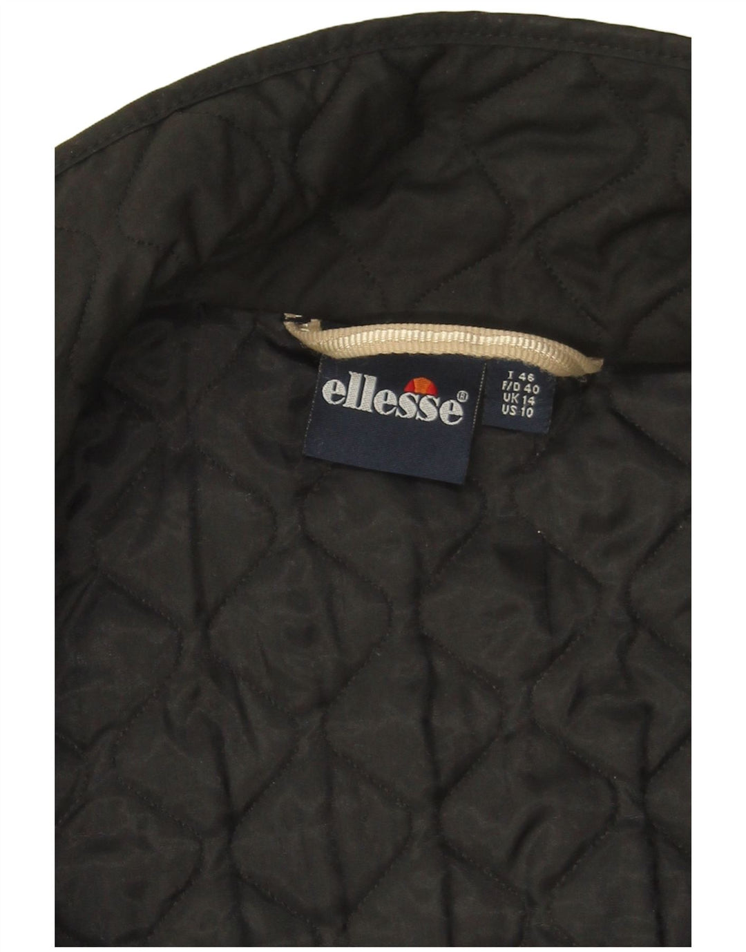 Ellesse Womens Quilted Jacket UK 14 Large Black