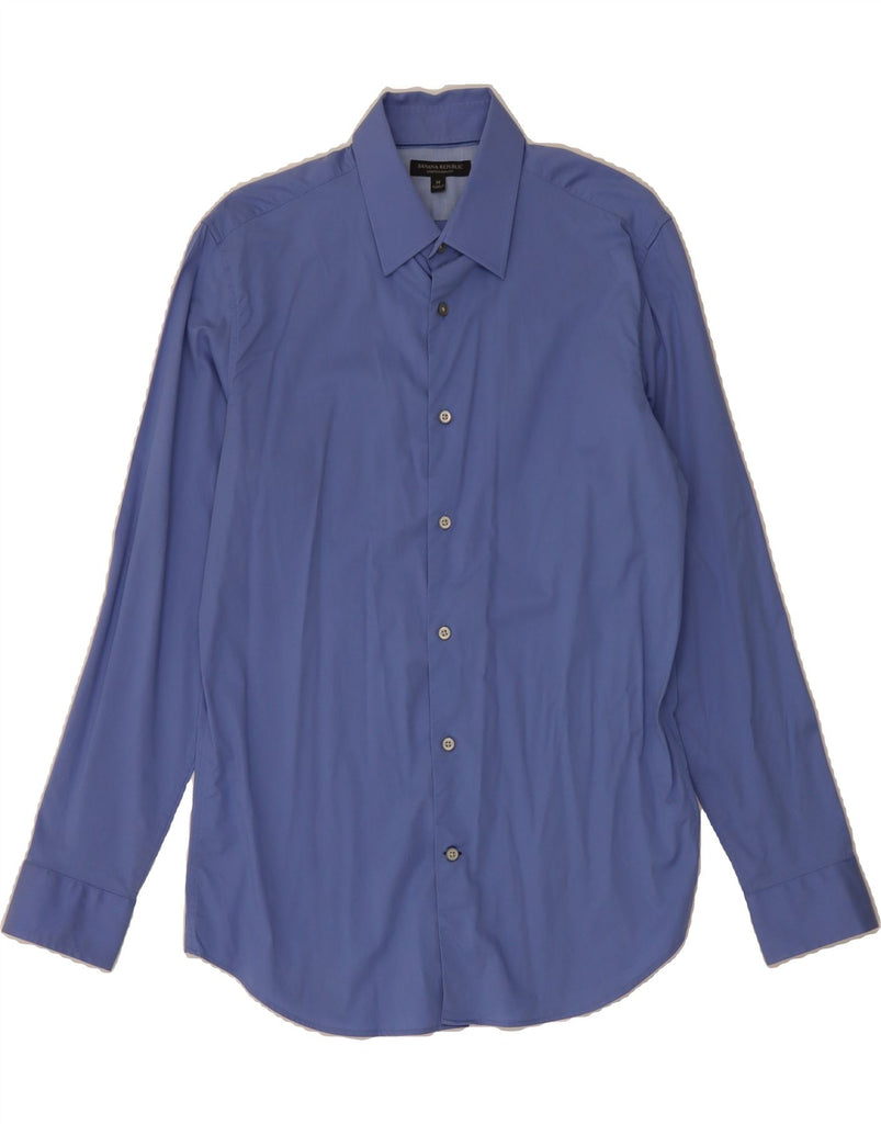 BANANA REPUBLIC Mens Slim Fit Shirt Medium Blue Cotton Vintage Banana Republic and Second-Hand Banana Republic from Messina Hembry 