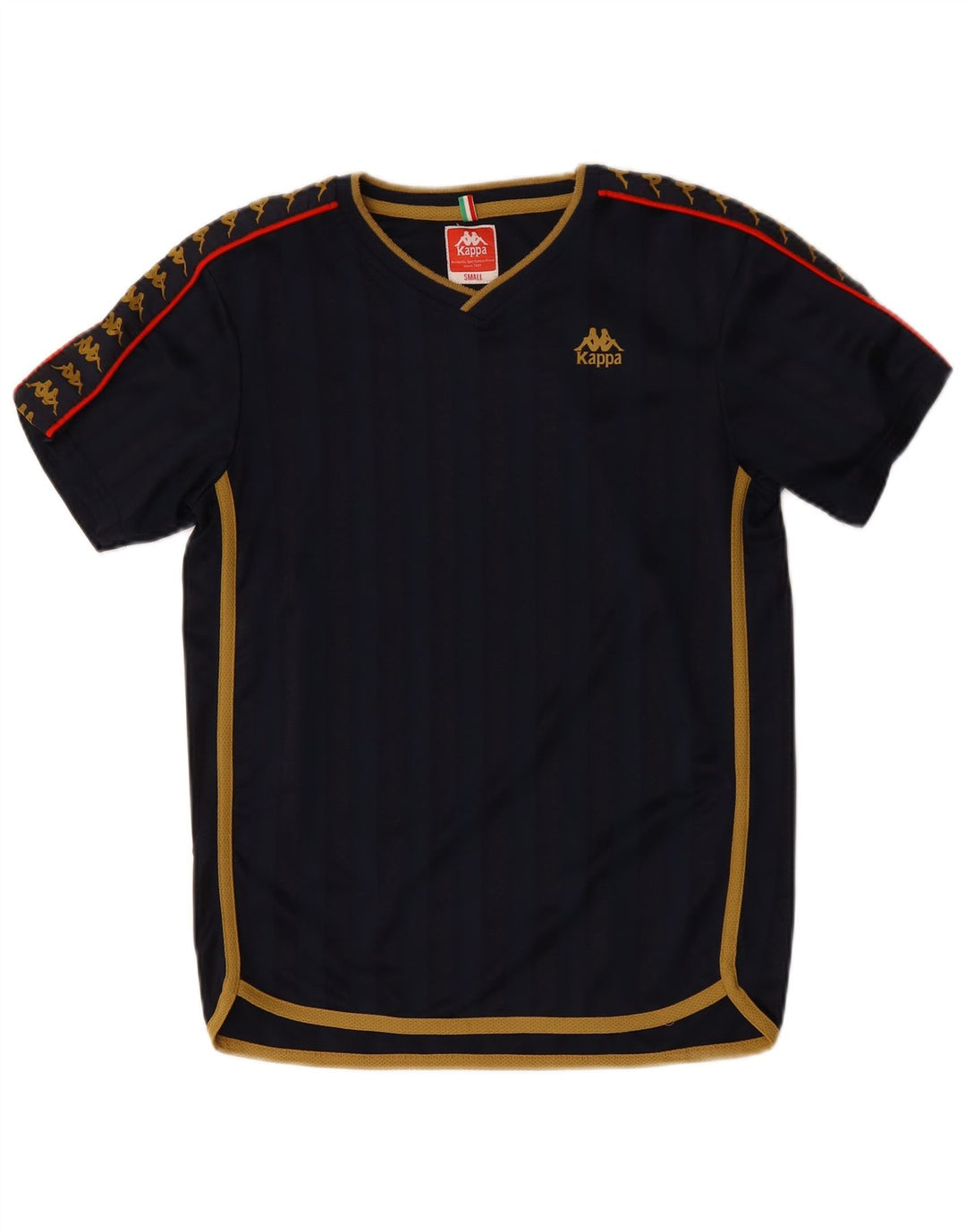 Kappa Mens Graphic T-Shirt Top Small Navy Blue Polyester