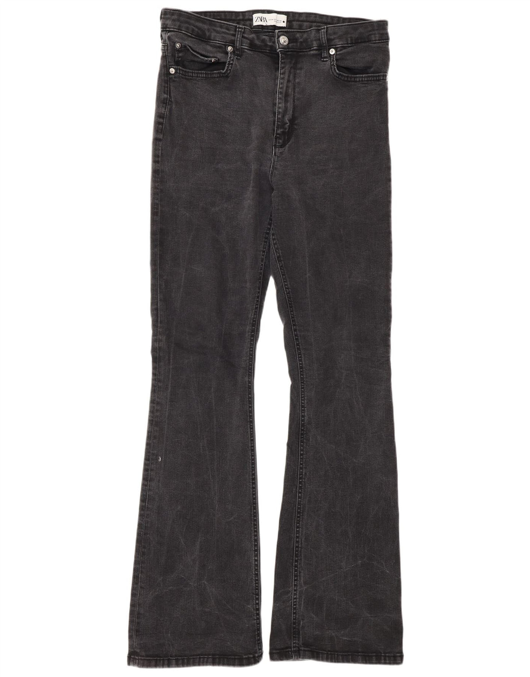 Zara Womens Flared Jeans EU 44 XL W34 L34 Grey