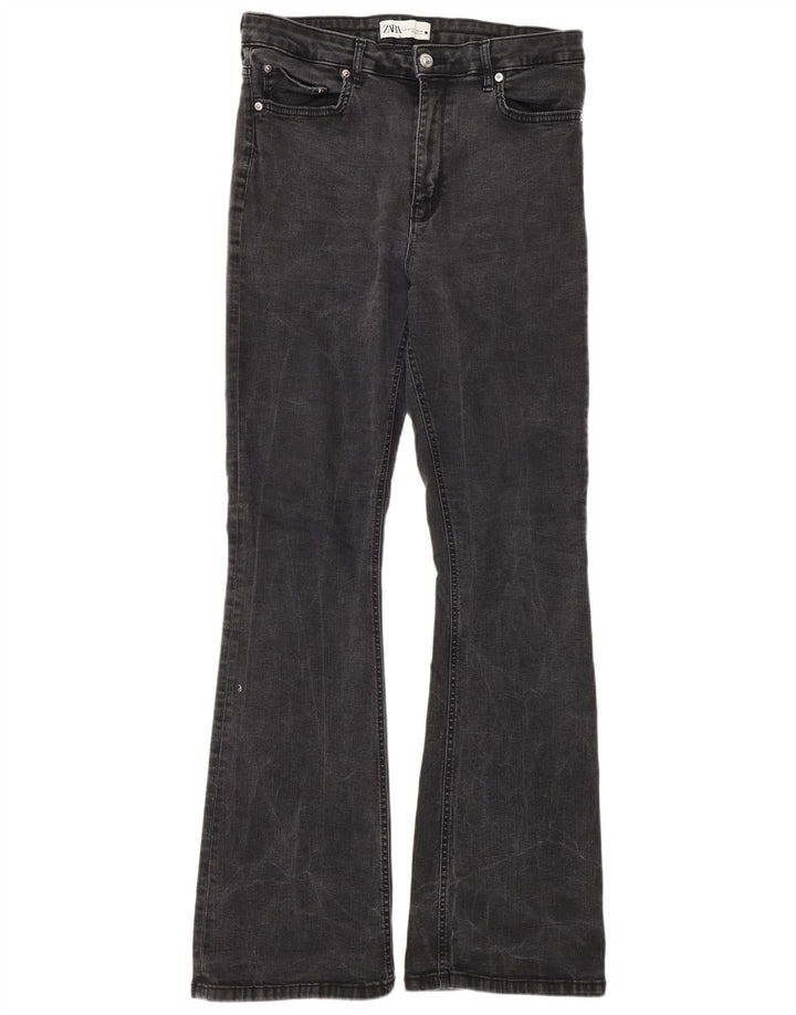 Zara Womens Flared Jeans EU 44 XL W34 L34 Grey