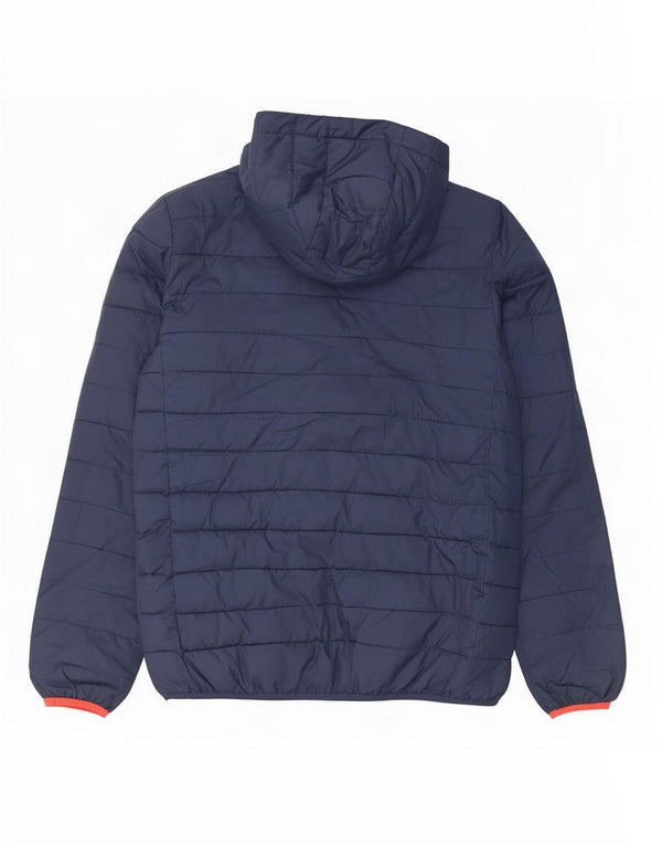 Quiksilver Boys Hooded Padded Jacket 15-16 Years XL Navy Blue Polyester
