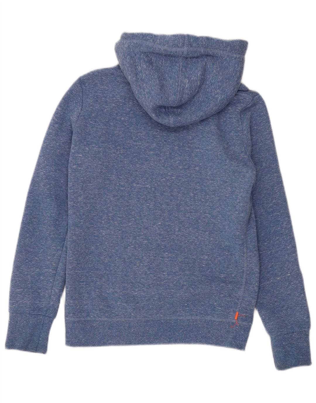 Superdry Womens Graphic Hoodie Jumper UK 8 Small  Blue Flecked Polyester