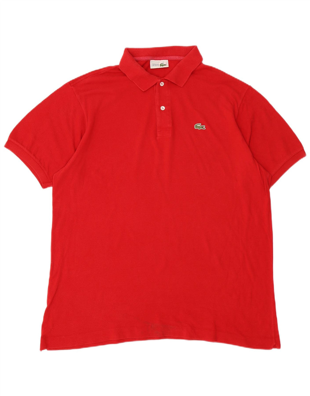 LACOSTE Mens Polo Shirt Size 7 2XL Red Cotton