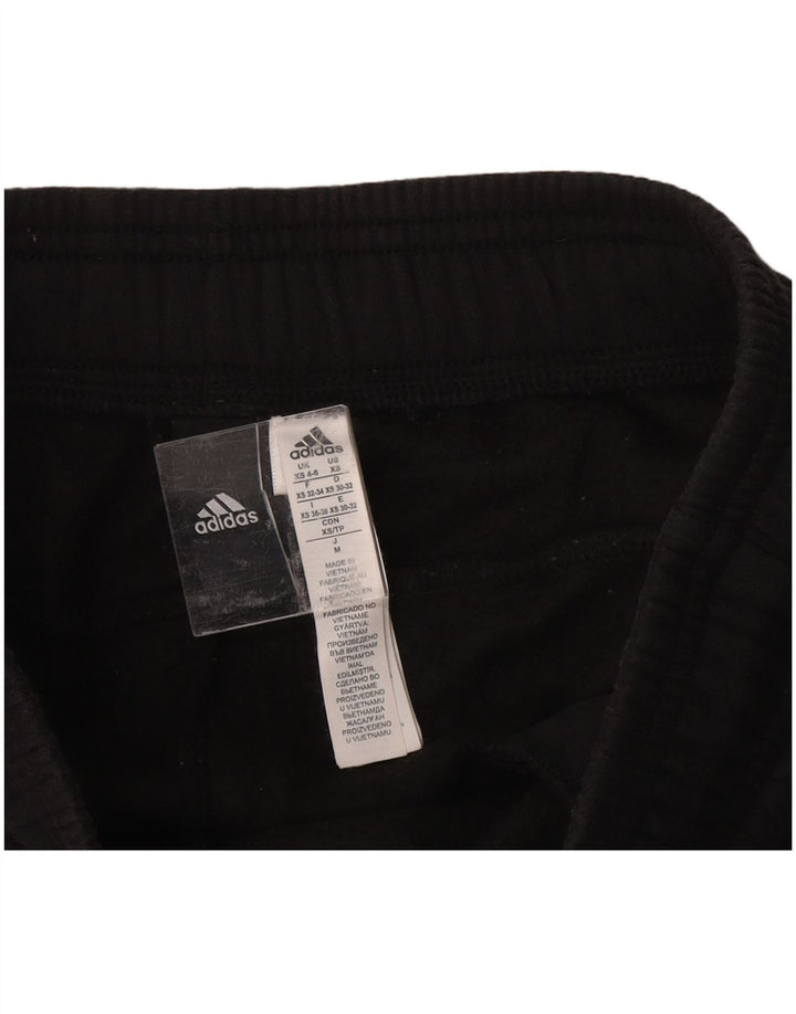 ADIDAS Womens Tracksuit Trousers Joggers UK 4/6 XS  Black Cotton