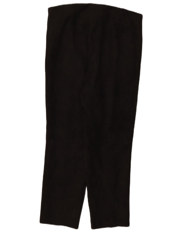 Zara Womens Slim Cropped Trousers 2XL W34 L26 Black Polyester