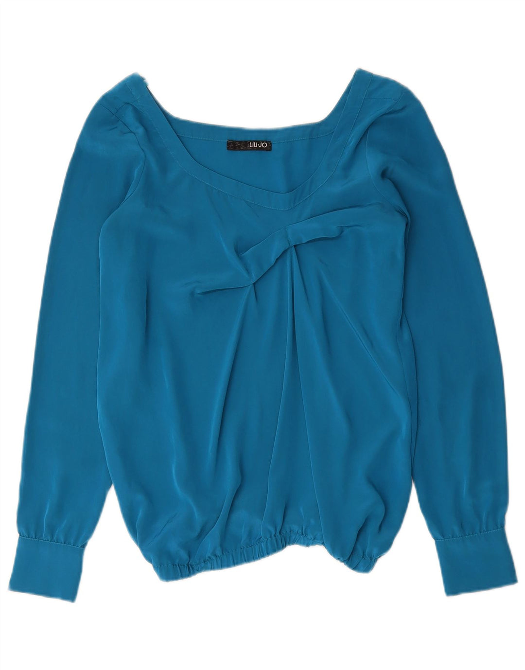 Liu Jo Womens Long Sleeve Blouse Top IT 42 Medium Blue Polyester
