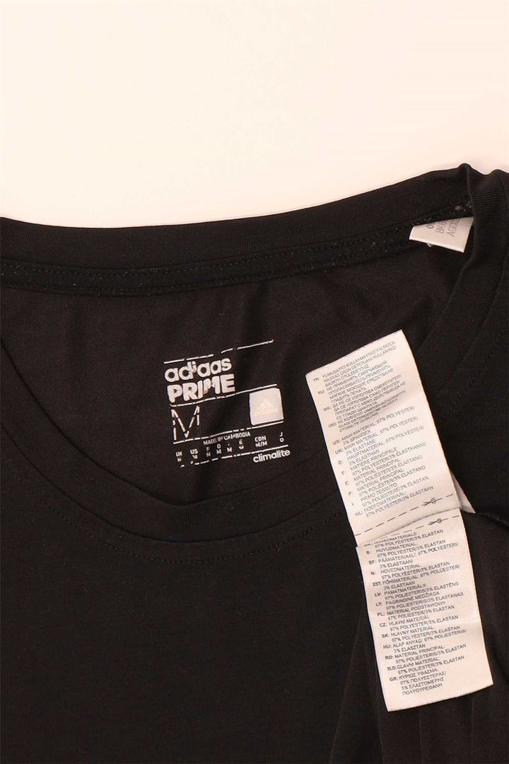 ADIDAS Mens Climalite T-Shirt Top Medium Black Polyester
