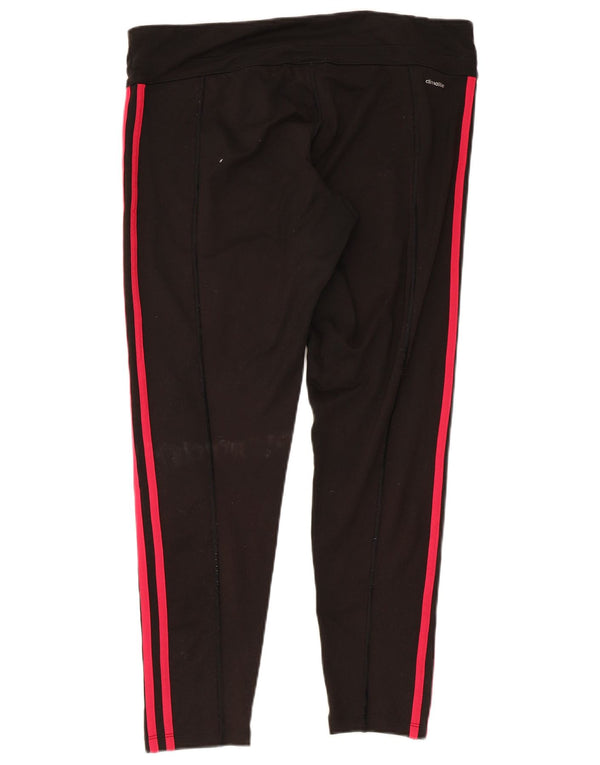 ADIDAS Womens Climalite Tracksuit Trousers UK 16 Large  Black Polyester