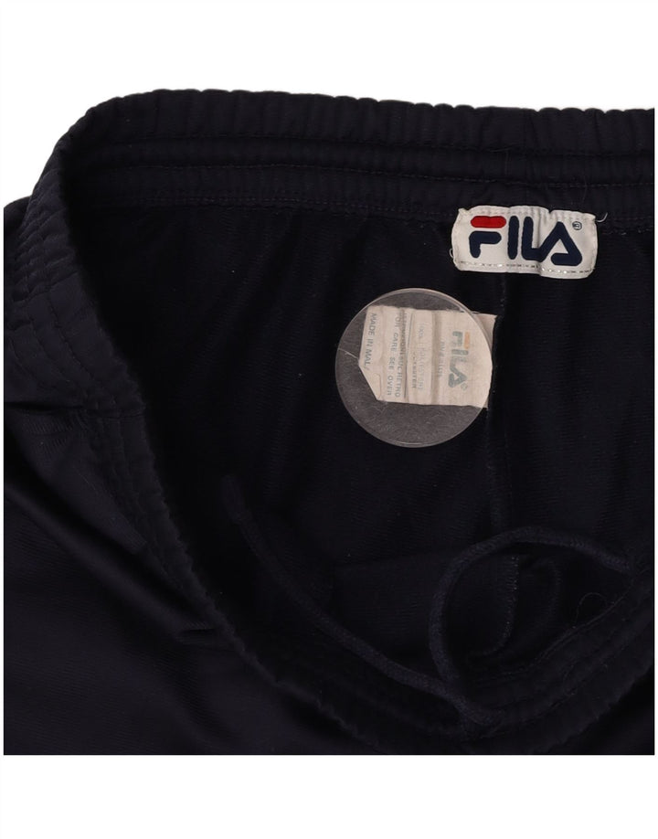FILA Mens Tracksuit Trousers Large Navy Blue Polyester