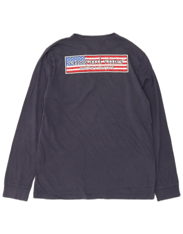 Vineyard Vines Boys Graphic Top Long Sleeve 15-16 Years Large Navy Blue