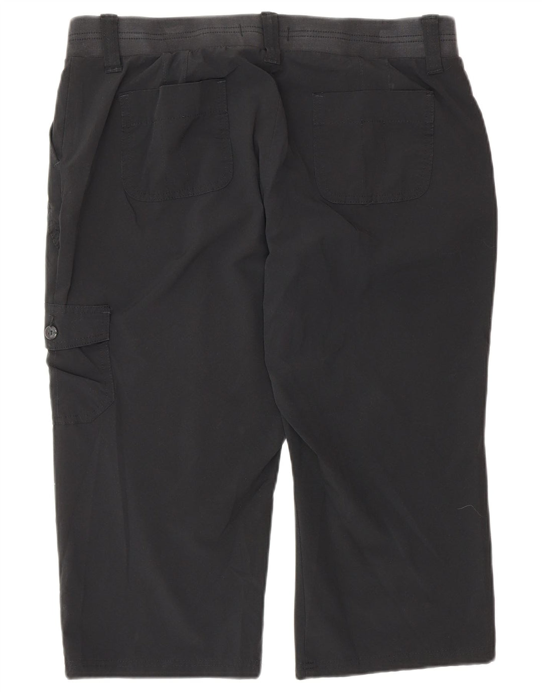 Lee Womens Raiders Cargo Capri Trousers US 16 2XL W34 L20 Black Polyester