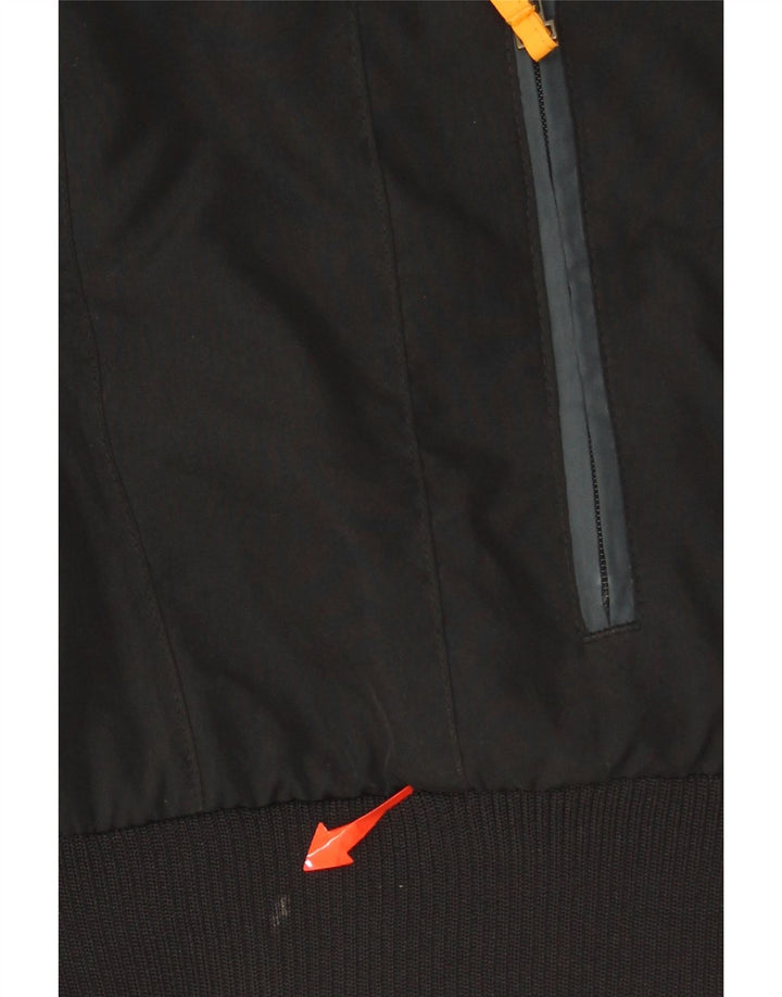 ADIDAS Boys Hooded Padded Jacket 9-10 Years Black Polyester Vintage Adidas and Second-Hand Adidas from Messina Hembry 