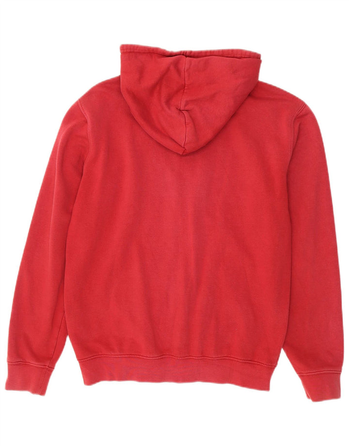 CHAMPION Mens Zip Hoodie Sweater Small Red Cotton