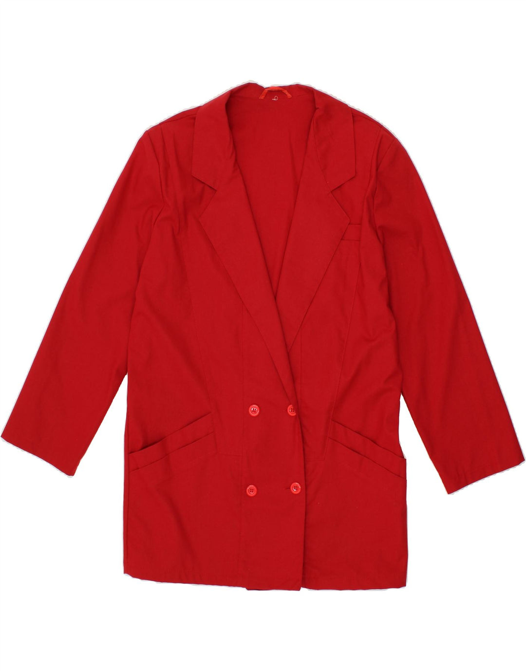 VINTAGE Womens Double Breasted Blazer Jacket UK 14 Large Red Vintage Vintage and Second-Hand Vintage from Messina Hembry 