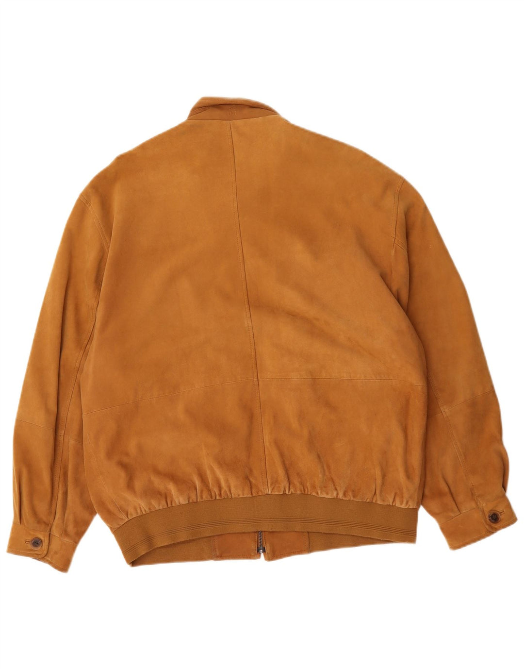 Daniel Hechter Mens Suede Bomber Jacket UK 40 Large Brown Leather
