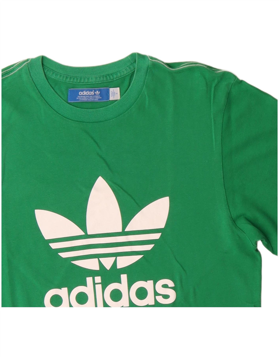 Adidas Mens Graphic T-Shirt Top Small Green Cotton