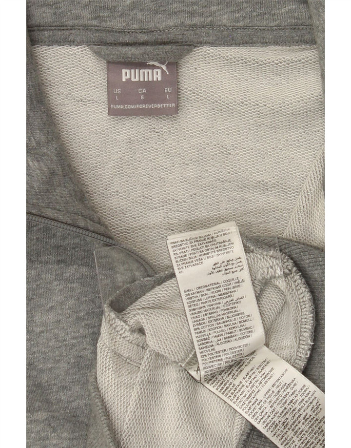 PUMA Mens Tracksuit Top Jacket Large Grey Cotton Vintage Puma and Second-Hand Puma from Messina Hembry 