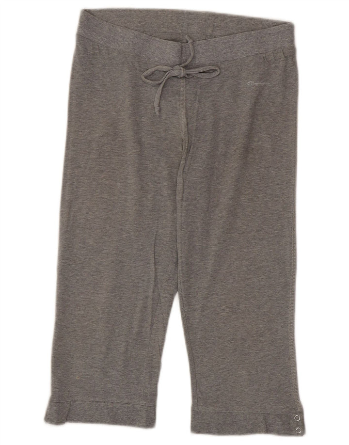 Champion Womens Capri Tracksuit Trousers UK 12 Medium Grey