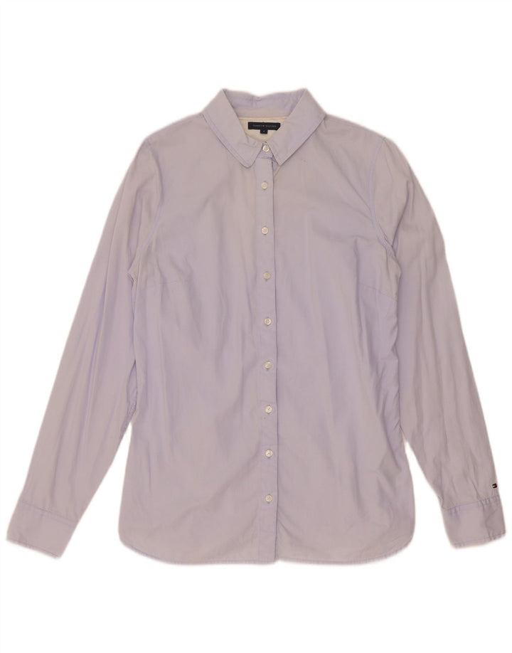 Tommy Hilfiger Womens Shirt US 8 Medium Blue Cotton