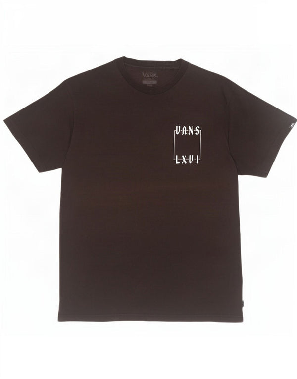 Vans Mens Classic Fit Graphic T-Shirt Top Medium Black Cotton