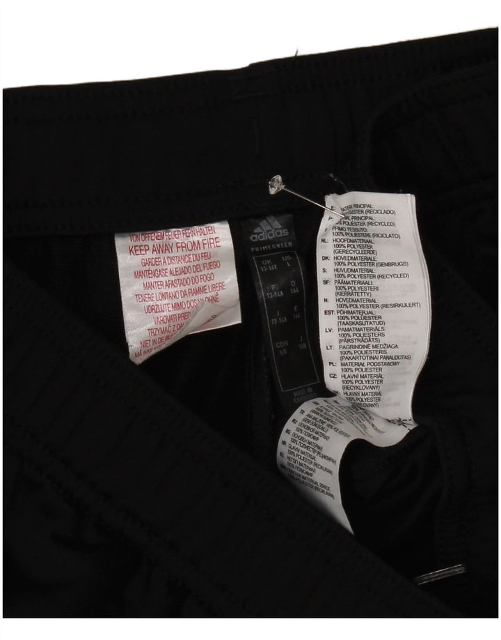 Adidas Boys Primegreen Tracksuit Trousers 13-14 Years Large Black Polyester