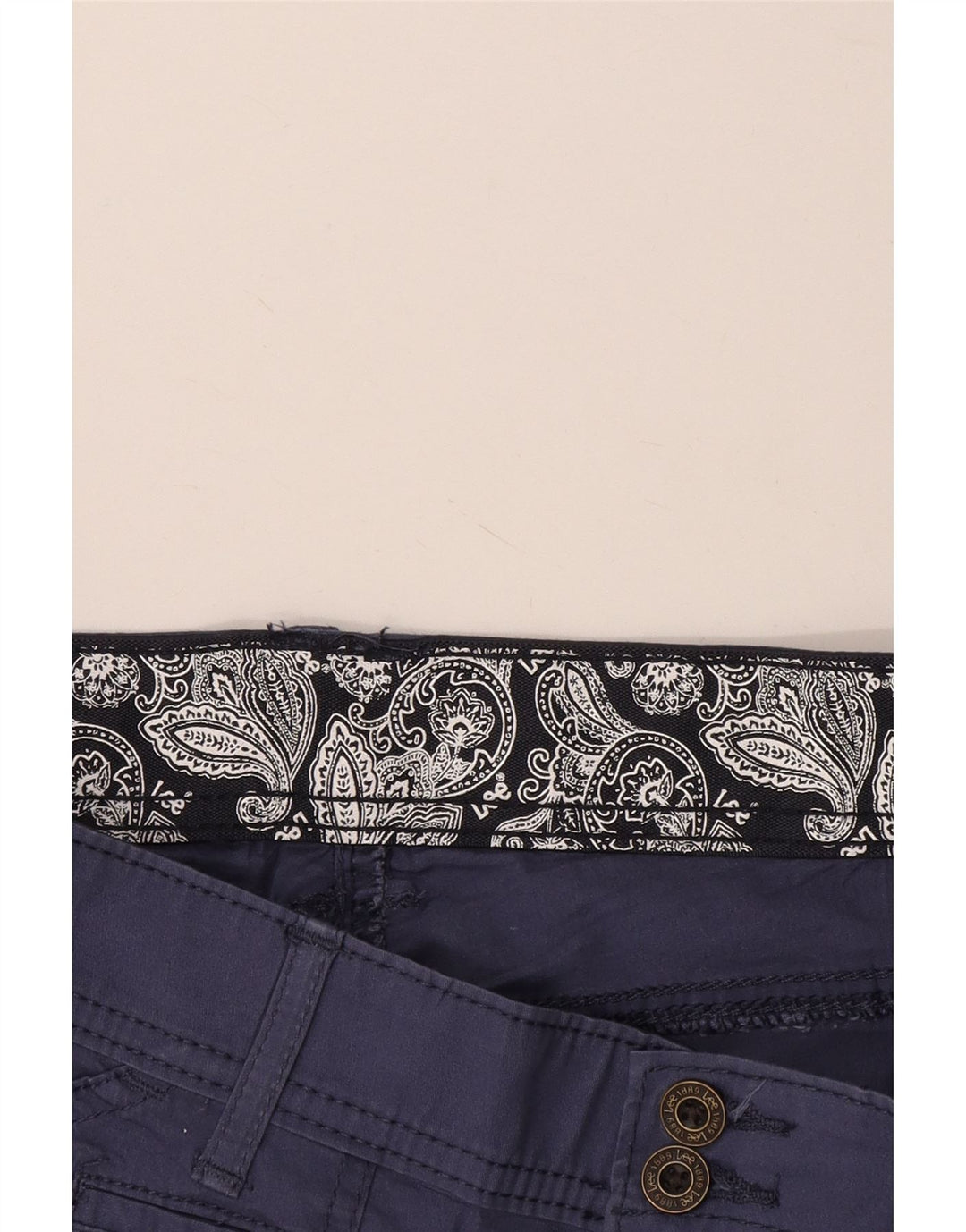 LEE Mens Cargo Shorts W30 Medium Navy Blue